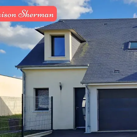 Сasa de vacaciones Sherman&willy Jeep - 2 Maisons De Vacances, 4min à Pied De La - Parking Privé - Wifi Gratuit - Terrasse - Calme Saint-Côme-de-Fresné