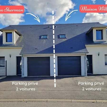 Sherman & Willy Jeep - 2 Maisons De Vacances, 4min A Pied De La - Parking Prive - Wifi Gratuit - Terrasse - Calme Saint-Come-de-Fresne